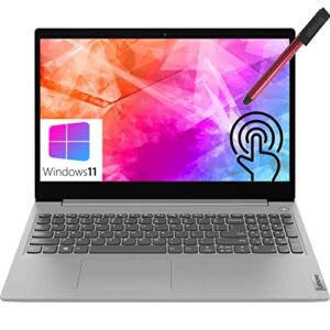 lenovo 2022 newest ideapad 3i 15.6" touchscreen laptop, intel core i3-1115g4 (beat i5-10210u), 8gb ddr4 ram, 256gb pcie ssd, wifi 6, bluetooth, platinum grey, windows 11 s, broag 64gb flash stylus
