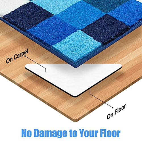 MecTo Rug Gripper, 12 PCS Resuable Rug Pad Non-Slip Rug Pads Washable Carpet Tape for Hardwood Floors, Tile Floor Self Adhesive to Keep Corner Flat (Black, Triangle)