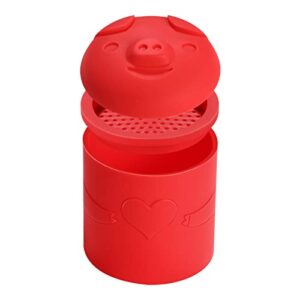 kamehame bacon grease container, silicone grease keeper with strainer, grease catcher for storage of frying oils and cooking fats