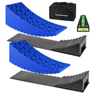 rv leveler blocks for travel trailers, upgrade version camper levelers no trimming required faster and easier than rv leveling blocks, bear weight up to 35,000 lbs