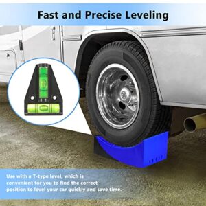 RV Leveler Blocks for Travel Trailers, Upgrade Version Camper Levelers No Trimming Required Faster and Easier Than RV Leveling Blocks, Bear Weight Up to 35,000 lbs