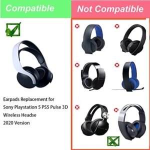 Ear Pads Cushions Replacement for Sony Playstation 5 Pulse 3D PS5 Wireless Headphones, Headset Earpads Pillows Repair Parts