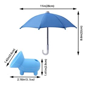 AXLORP Phone Umbrella for Sun - Cell Phone Umbrella Sun Shade Suction Cup Stand, Mobile Phone Holder with Universal Adjustable Anti-Reflective Glare Blocking for Outdoor (Blue)