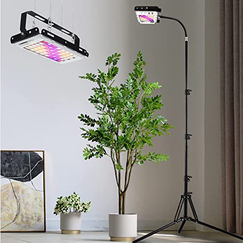 Otdair Grow Light with Stand, Full Spectrum Plant Light for Indoor Plants, Grow Lamp with 35-60 Inches Adjustable Longer Tripod Feet Stand, LED Standing Floor Grow Lamp for Tall Plants