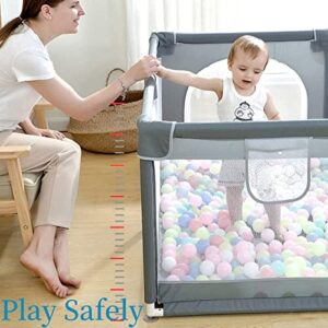 Big Play Pens for Babies and Toddlers 79x59 Inches Extra Large Playpens, Playyard for Babies and Toddlers Indoor Large Baby Playpens with Anti-Slip Base, Thickened Sponge Safety Large Playard for Baby