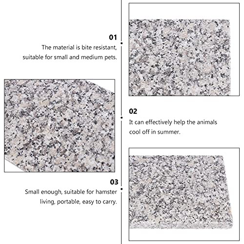 Mipcase Pet Cool Plate Chinchillas Ice Bed Summer Pet Pad Natural Hamster Cooling Hamster Cooling Granite Slab Hamster Cooling Board Pad- Marble Pet Cooling Mat Cool Pet Cushion Summer Marble Board