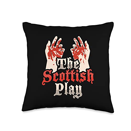 Shakespeare Quote Design Macbeth The Scottish Play Design Throw Pillow, 16x16, Multicolor