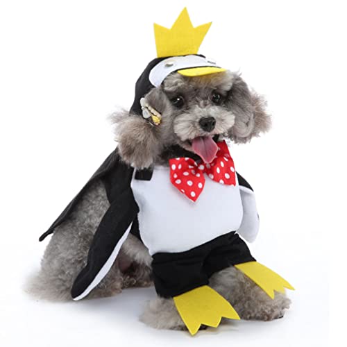 Penguin Dog Costume Halloween Dog Costume Penguin Pet Cosplay Clothes Walking Penguin Cute Cat Outfits Hat Halloween Christmas Cosplay Dress for Cat Dog Puppy Kitten