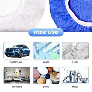 FONAROLL 5 to 6 Inch Car Polisher Pad Bonnet, 15Pcs Car Polishing Bonnet Buffing Pads, 10*Microfiber+5*Woollen