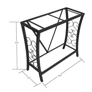 Aquatic Fundamentals 29 Gallon Metal Aquarium Stand, 30.3" L x 12.5" W, Black