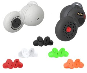 zotech 5 pair noise cancellation ear tips for sony linkbuds (black, white, green, orange and red)