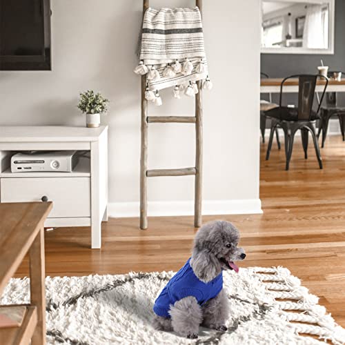 JXINLODGEG Dog Sweaters Pet Clothes Soft Stripe Thickening Knitwear Sleeveless Warm Puppy Outfits Small Dogs Knitted Shirt Cold Weather Winter Sweater