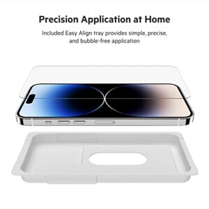 Belkin UltraGlass iPhone 14 Pro Max Screen Protector - Easy Application with Installation Guide Tray - Tempered Glass Screen Protector Compatible with iPhone 14 Pro Max Cases - 9H Hardness Tested