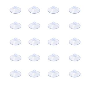aquaneat 20 packs suction cups 0.8/1.2/1.8/2.2 inch clear sucker pads without hook for glass home organization decoration (0.8 inch)