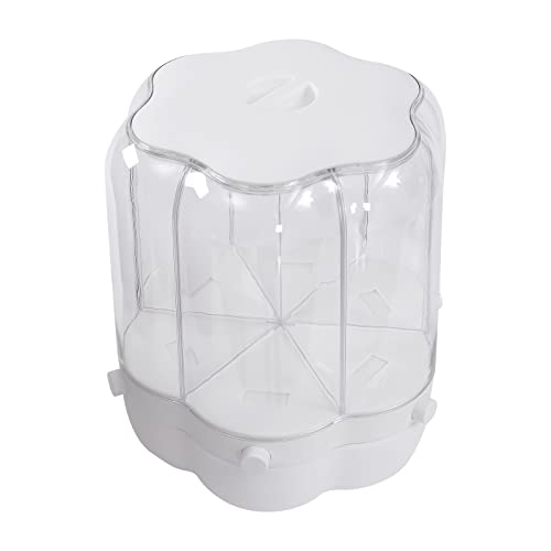 360° Rotatable Cereal Dispenser, One-Click Rice Output, Visible Round Multigrain Tank Cup Dry Rice Container Food Dispenser Sealed Grains Cans Grain Storage Tank for Storage Small Beans(Style 5)