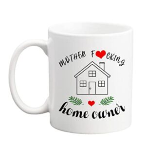 qsavet housewarming gifts for women, first home house gifts for home owner, mother homeowner mug, housewarming presents, funny first time house warming gift ideas for women men 11oz novelty coffee cup