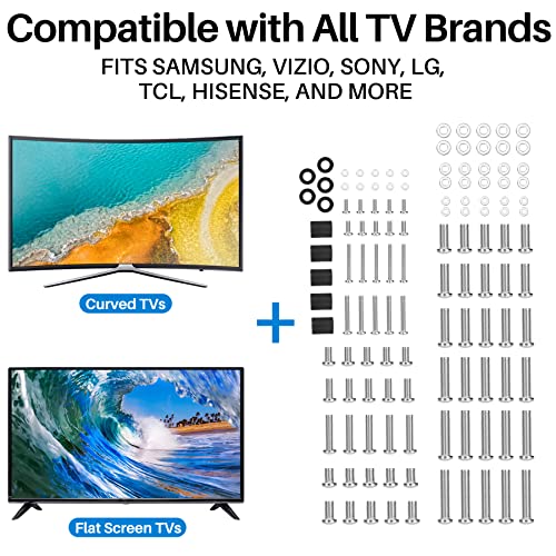 Rust-Free Universal TV Mounting Hardware Kit Includes M4 M5 M6 M8 Stainless Steel Bolts, Washers, and Spacers, Fit All TVs up to 80 inch (125 pcs)