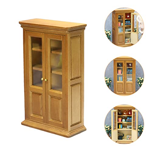 Abaodam Vertical Bookcase Model Mini Study Bookcase Mini Study Book Shelf Vertical Cabinet Model Mini Study Book Miniature Bookcase