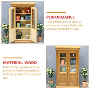 Abaodam Vertical Bookcase Model Mini Study Bookcase Mini Study Book Shelf Vertical Cabinet Model Mini Study Book Miniature Bookcase