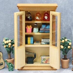 Abaodam Vertical Bookcase Model Mini Study Bookcase Mini Study Book Shelf Vertical Cabinet Model Mini Study Book Miniature Bookcase