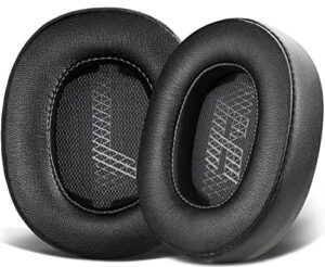 soulwit professional replacement ear pads for jbl live 500bt/live 500 bt around-ear wireless headphone, earpads cushions with softer protein leather, noise isolation foam - black