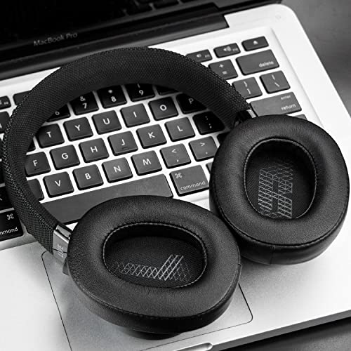 SOULWIT Professional Replacement Ear Pads for JBL Live 500BT/Live 500 BT Around-Ear Wireless Headphone, Earpads Cushions with Softer Protein Leather, Noise Isolation Foam - Black