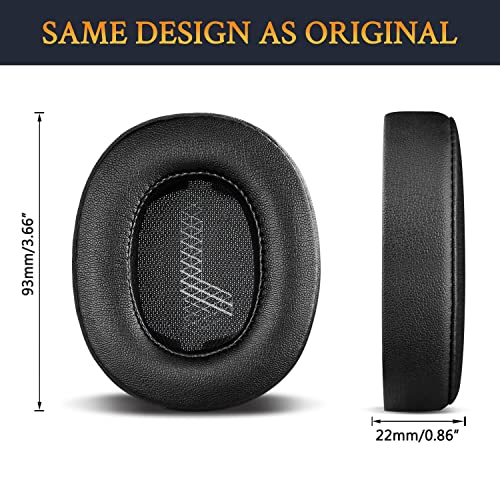 SOULWIT Professional Replacement Ear Pads for JBL Live 500BT/Live 500 BT Around-Ear Wireless Headphone, Earpads Cushions with Softer Protein Leather, Noise Isolation Foam - Black