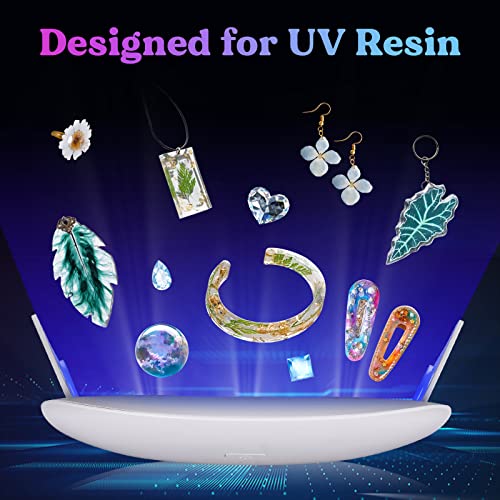 LET'S RESIN UV Light for Resin, Large Size Portable UV Resin Light, Faster Curing&143g Light Weight UV Lamp, Resin Supplies for UV Resin, Jewelry Making, Craft Decor