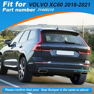 CZShiYue Rear Bumper Tow Hook Cover Fit for Volvo XC60 2018 2019 2020 2021 Towing Eye Cap 31449210 398490342 (Grey, Right Passenger Side) Xinpinsai