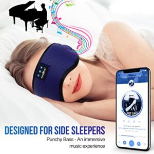 MUSICOZY Sleep Headphones Bluetooth Sports Headband, Wireless Music Sleeping Headphones Sleep Eye Mask Earbuds IPX6 Waterproof for Side Sleepers Workout Running Insomnia Travel Yoga Office, Pack of 2