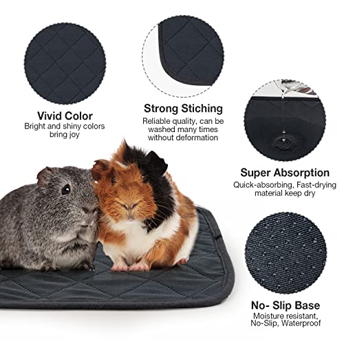 Pet Soft Guinea Pig Cage Liner Washable, Guinea Pig Fleece Cage Liners Pee Pad for Guinea Pigs Reusable, Hamsters, Rabbits, Small Animals Super Absorbent Fast Dry (Classic, 24x48 Inch)