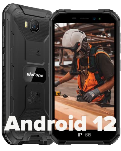 Ulefone Armor X6 Pro Unlocked Rugged Phone - Android 12 OS, Quad-Core Processor 8GB RAM & 32GB ROM, 13MP Main Camera, 4000mAh Battery, 5.0-inch Screen, Dual SIM 4G Rugged Smartphone (Black)