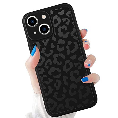 tharlet Compatible with iPhone 14 Leopard Case with Camera Protection - Leopard iPhone 14 Case Cheetah Print - Black Leopard iPhone 14 6.1 Inch Leopard Case