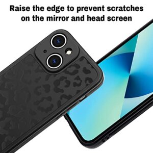 tharlet Compatible with iPhone 14 Leopard Case with Camera Protection - Leopard iPhone 14 Case Cheetah Print - Black Leopard iPhone 14 6.1 Inch Leopard Case