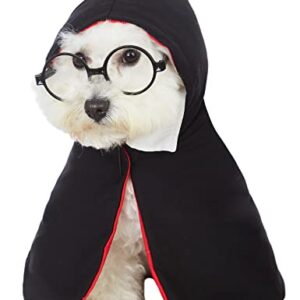 Impoosy Dog Halloween Costume Pet Wizard Hat Cat Soft Clothes Funny Puppy Halloween Cosplay Shirts with Glasses (XL)