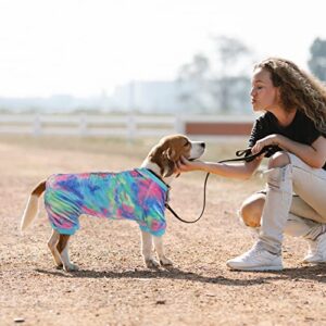 Dog Pajamas Soft Onesies for Small Dogs Boys Girls Tie Dye Winter Pjs Velvet Pet Clothes Puppy Jumpsuits, Pink Small