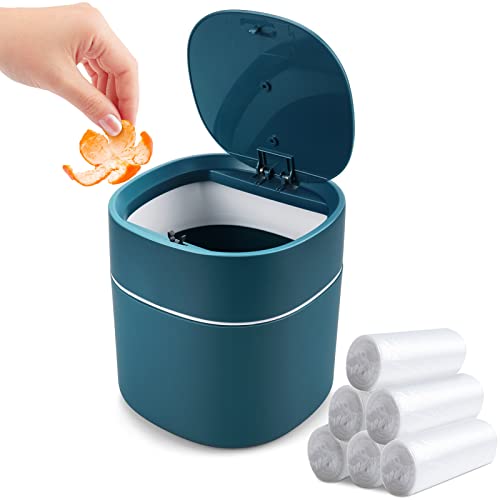 Business King Tiny Desk Trash Can with Lid 2 pcs & Trash Bag 360 pcs