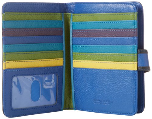 Travelon Safe Id Color Block Bi-Fold Tab Wallet, Black, One Size