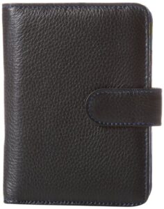 travelon safe id color block bi-fold tab wallet, black, one size