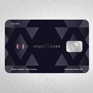 VAULTCARD - RFID Blocking & Jamming Credit & Debit Card Protection for your wallet and passport/NFC Jamming card, protects several cards at the same time