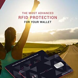 VAULTCARD - RFID Blocking & Jamming Credit & Debit Card Protection for your wallet and passport/NFC Jamming card, protects several cards at the same time