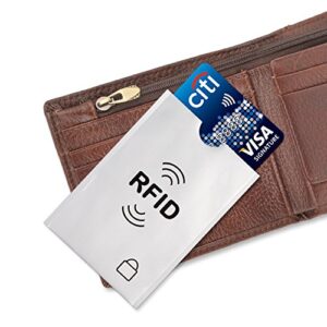 7 RFID Blocking Sleeves, 6 RFID Blocking Credit Card Sleeves & 1 Passport RFID Security Holders Suit, Identity Theft Protection Sleeve Set for Men & Women. Fits All Wallet and Purse. (7PCS)