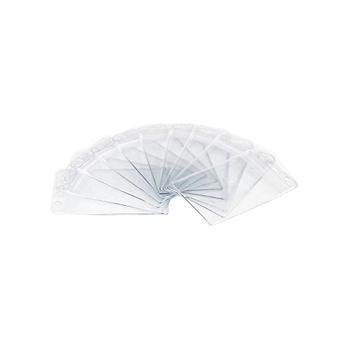 LGEGE 24 PCS Transparent Extra Large 6.5x4.5" Badge Holders for Passport ID ,Cash,Plane Ticket, Receipts,Credit Card, etc