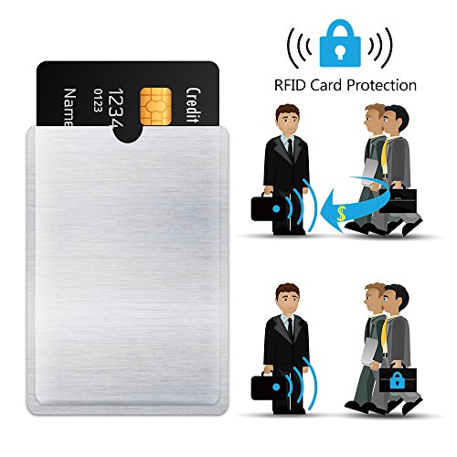 RFID Blocking Sleeve Anti Theft 4 Credit Card & 2 Passport Holder Wallet Pocket