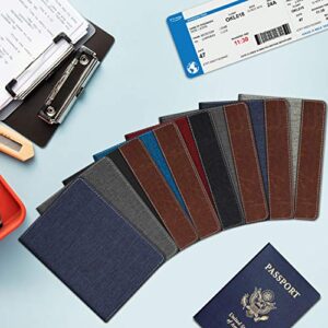 Fintie Passport Holder, Slim Travel Wallet RFID Blocking Card Case Cover Passport Cover Protector Travel Essentials with Credit Card Slots for Women/Men (Denim Black)