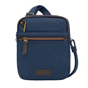 travelon: anti-theft courier small n/s slim travel bag - navy