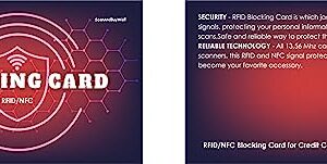 ScanAndBuyWall - 4 pack Blocking Cards - Protect Your Identity with Our NFC/RFID Blocking Card - Secure Your Data - Prevent RFID Scanning