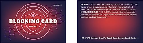 ScanAndBuyWall - 4 pack Blocking Cards - Protect Your Identity with Our NFC/RFID Blocking Card - Secure Your Data - Prevent RFID Scanning