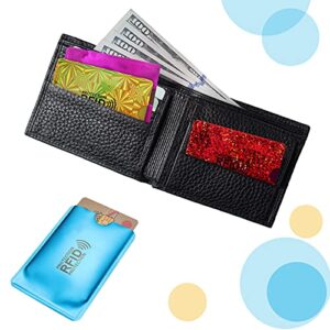 24 Pieces RFID Blocking Sleeves Identity Credit Card Sleeves Set, Including 18 Card Protector RFID Card Holders and 6 Anti Theft Passport Protectors for Women Men (Rich Style)