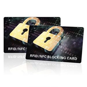 8 pieces rfid blocking cards, nfc contactless cards protection, credit card protector contactless for credit cards, id cards, passport (8 pcs)